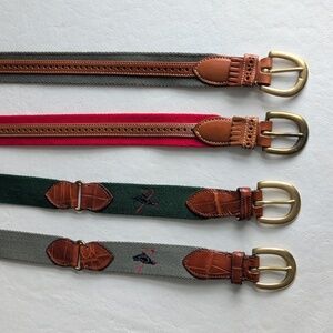 Boys Bundle of 4 Faconnable Golf Belts Sizes 30 and 32